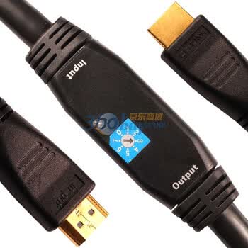 CE-LINK 2017 HDMI数字高清线 HDMI线 40米 带信号放大器 工程级 黑色