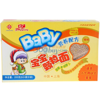 方广宝宝蛋黄胡萝卜颗粒面 200克