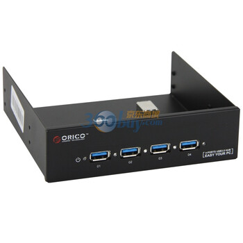 奥睿科（ORICO）FP-H4918-U3 机箱5.25寸光驱位面板usb3.0扩展HUB 黑