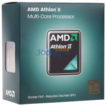 AMD Athlon II X4（速龙II四核）631 盒装CPU（Socket FM1/2.6GHz/4M二级缓存/32纳米/100W）