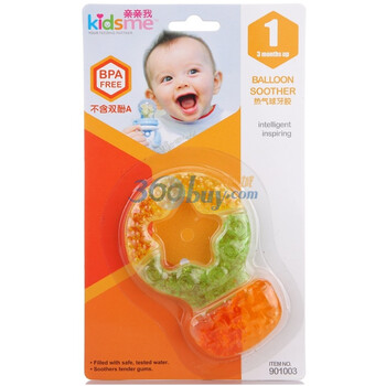 kidsme亲亲我牙胶组合1（热气球牙胶901003+苹果牙胶9019）