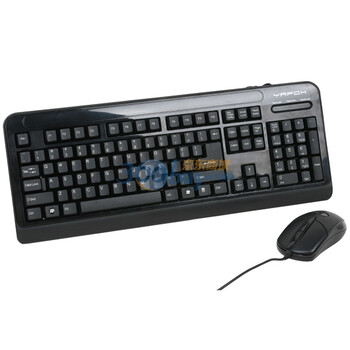 雅狐（YAFOX）W1200 P+U网吧键鼠套件 黑色（键盘P口、鼠标U口）