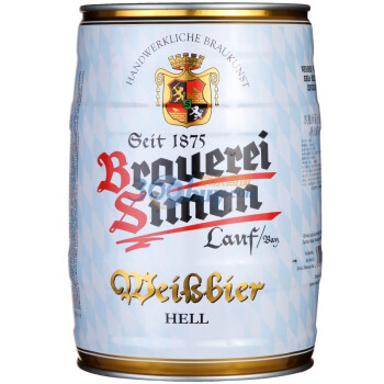 128元包邮 Brauerei Simon 小麦白啤酒5L/桶
