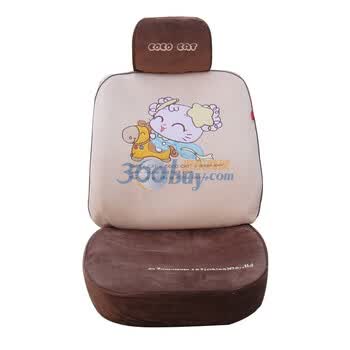 申杰-快乐星猫系列精品汽车椅套-木马（米棕）