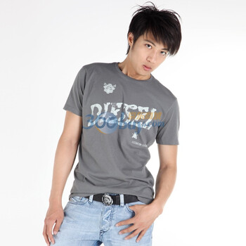 DIESEL 迪赛 男士圆领T恤 字母logo款 zn 8034096585XXX款 灰绿色 XL