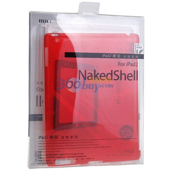 洛克（ROCK）iPad2 Smart Cover裸壳水珠系列 iPad2水晶壳 iPad2保护套（大红色 超薄）