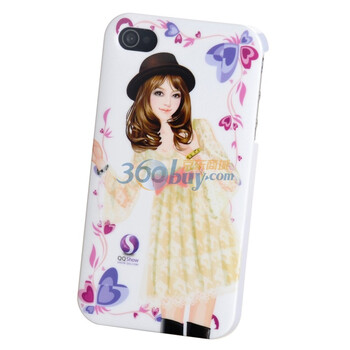 万信达(WXD) IPH4031466WD iPhone 4/4S专用QQ秀保护壳 (白)
