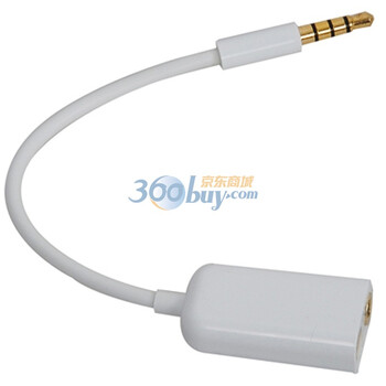 乐歌（Loctek）I-CB09 iphone4/iPod一分二音频线 白色（适用于iphone、iPod 手机 录音机）