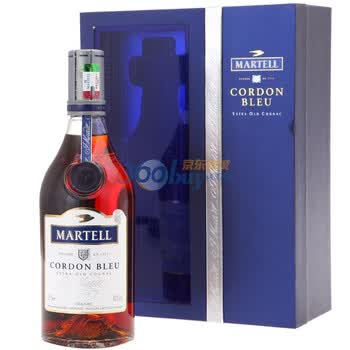 马爹利蓝带干邑白兰地 700ml 水晶杯礼盒