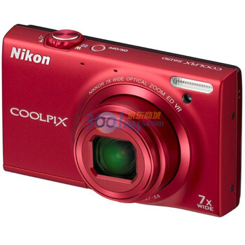 尼康（Nikon） COOLPIX S6150 便携数码相机 红色（1602万像素 3寸屏 7倍光变 28mm广角 滤镜）
