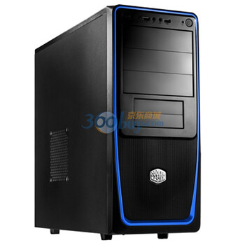 酷冷至尊（CoolerMaster）RC-K400-BKN1 掠夺者标准版 中塔机箱（黑色蓝边）充孔/钢琴烤漆面板