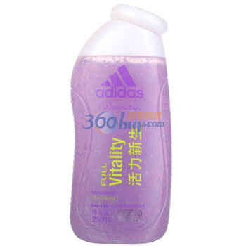 阿迪达斯adidas女士焕彩健肤沐浴露 新生保湿250ml