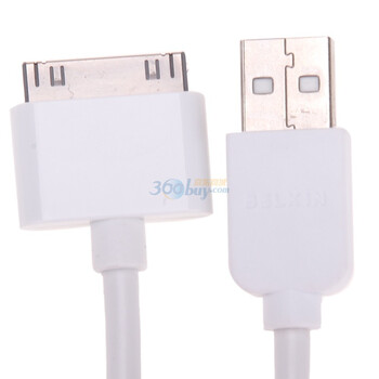 贝尔金（BELKIN）F8Z328zh04-BLK iPod/iPhone/iPad同步充电线缆 白色