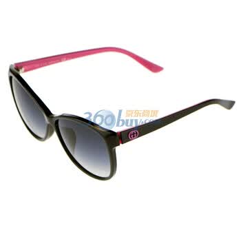 GUCCI 外黑内玫红框黑色渐变镜片时尚女款太阳镜GG3175/F/S 704 xj