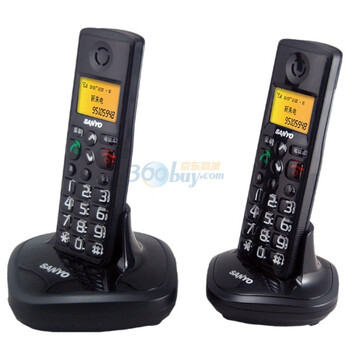三洋（SANYO ）TEL-DAW600  2.4G  数字无绳电话子母机 全中文菜单（典雅黑）