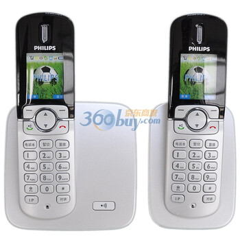 飞利浦（PHILIPS） DCTG570DUO 2.4G 数字无绳电话子母机30分钟语音答录和通话录音白色