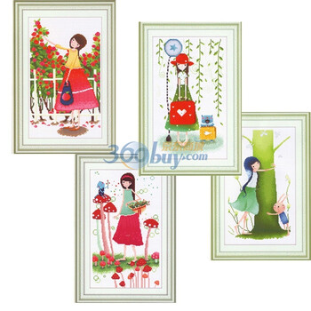 美英之恋十字绣恋爱的感觉系列遐想、甜蜜、牵