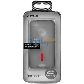 卡登仕（Capdase）iphone 4s玲珑胶套(透黑) 手机保护套 适用于iphone 4/iphone 4s