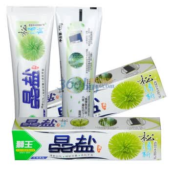 狮王晶盐松清新牙膏120G四支装