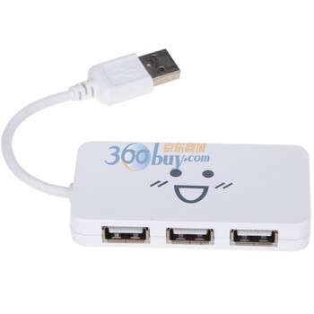 包尔星克(PowerSync)迷你型HUB集线器白色 HU161W