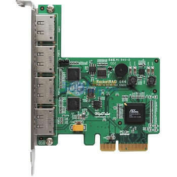 HighPoint（火箭）RocketRAID 644(e.SATA6Gbps RAID卡)支持PCI-E Gen2.0 x4/4个外置e.SATA通道