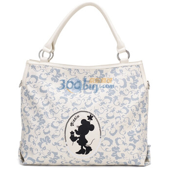 米奇Mickey奇趣之都系列单肩斜挎包女包1204082401白色