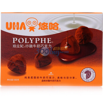悠哈纱融牛奶巧克力100g