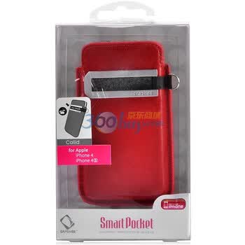 卡登仕（Capdase）iphone 4s来电显示皮套(红色) 手机保护套 适用于iphone 4/iphone 4s