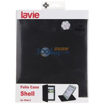 艾贝斯（iBattz）LAV-IP2-FSC-BLK iPad 2后背壳带翻盖皮套（黑色）适用于iPad 2