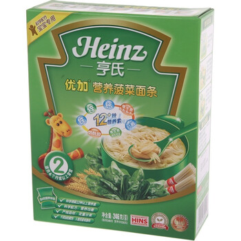 亨氏优加营养菠菜面条252g