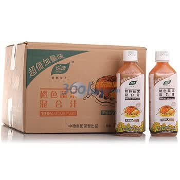 悦活均衡5+5橙色蔬果混合汁280ml*24瓶