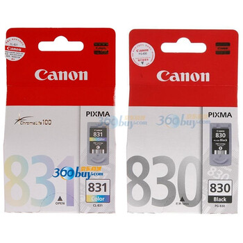 佳能（Canon）PG-830 黑彩套装（适用IP1180 1980 MX308/318 MP198）