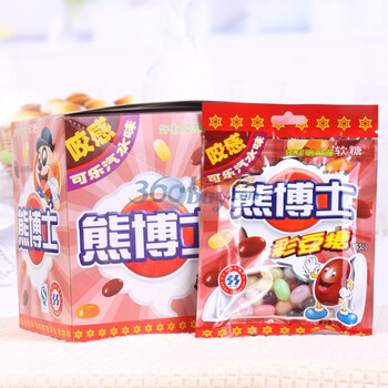 徐福记熊博士彩豆糖可乐汽水味60g*10