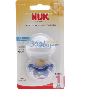 NUK安睡型乳胶安抚奶嘴(1号 0-6个月)(单个卡装)颜色随机 40.725.707