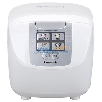 松下（Panasonic）电饭煲 SR-DF151-S 月光银色 4L远红外黑锅 一键通操作模式 操作面斜面设计