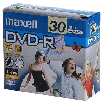麦克赛尔（Maxell）DVD-R 8CM /30分钟一次型刻录 台产 单片装 刻录盘