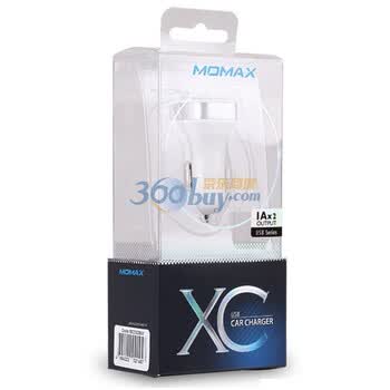 摩米士（MOMAX）专业版车充 双USB输出 白色适用于大部分手机/平板电脑/PDA/MP3/MP4/GPS