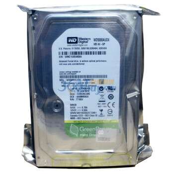 西部数据（Western Digital）绿盘 500GB WD5000AUDX SATA 3Gb/s 32MB 台式机监控硬盘