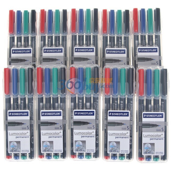施德楼（STAEDTLER）S313-WP4 四色套装 光盘笔（采用特殊墨水，书写流畅）