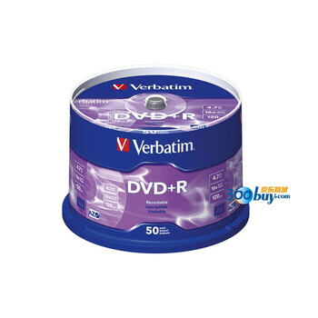 ������Verbatim��DVD+R 16�� 4.7G ȫ���װ ��ɫ ������  AZOȾ�� Ͱװ50Ƭ ��¼��