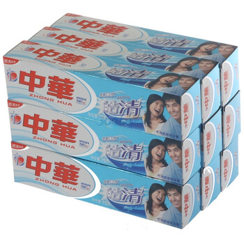 中华皓清冬青酷爽牙膏75g（九只装）
