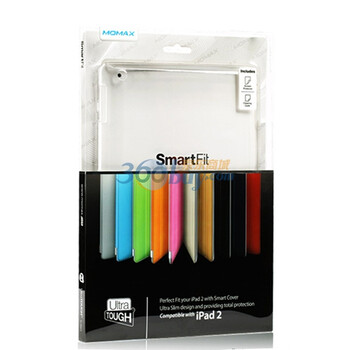 摩米士（MOMAX）IPAD2 隐形强韧背壳 透明 支持原装SMART COVER 附送摩米士原厂高清防指纹磨砂贴