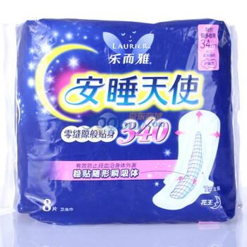 乐而雅安睡天使夜用护翼34cm8片