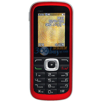 ALCATEL 阿尔卡特 OT 506D 手机（热力红） 
