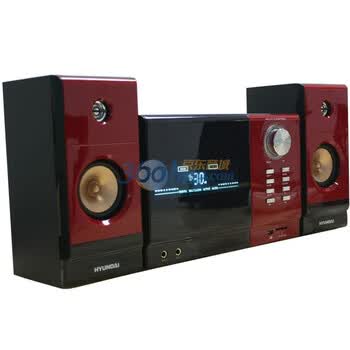 现代（HYUNDAI）HY-390 有显示屏 遥控 支持电脑 话筒 SD卡 USB接口 各种音源设备 2.1音响 红色