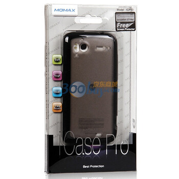 摩米士（MOMAX） HTC Sensation/Z710e（G14） 软硬双色保护套 实色黑边+透明黑底 附送摩米士原厂保护膜
