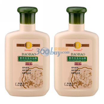 润本BAOBAO银杏洗发沐浴露240ml（两个装）