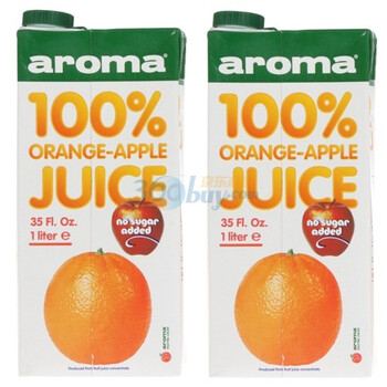 土耳其 Aroma罗蔓100%橙苹果果汁1L*4盒