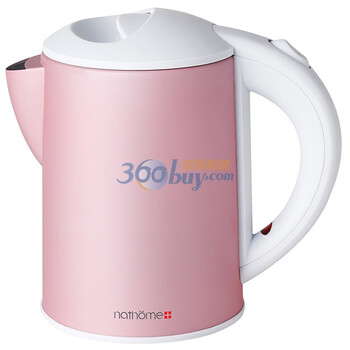 北欧欧慕（nathome） NSH1002 1.0升不锈钢电水壶 樱花粉