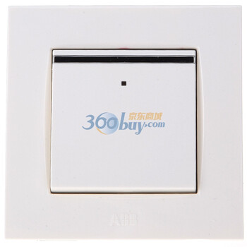ABB由艺Uni-art系列象牙白一位单控带装饰线LED灯开关AU16153-WW